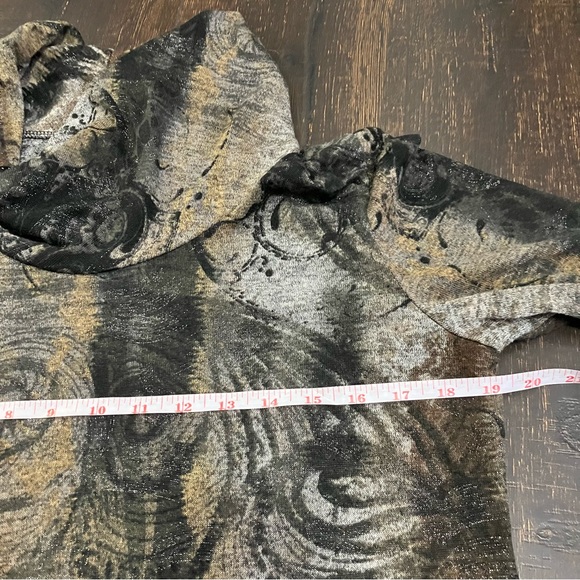 Black & brown lightweight sparkly top - Picture 6 of 6